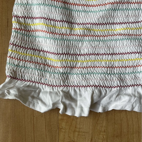 NWOT Rainbow Smocked Embroidered Tube Top - Picture 2 of 5